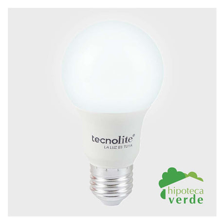 KIT DE 9 PIEZAS DE PAQUETE DE TRES FOCOS LED TECNOLITE 8.5W LUZ DE DIA BASE E27