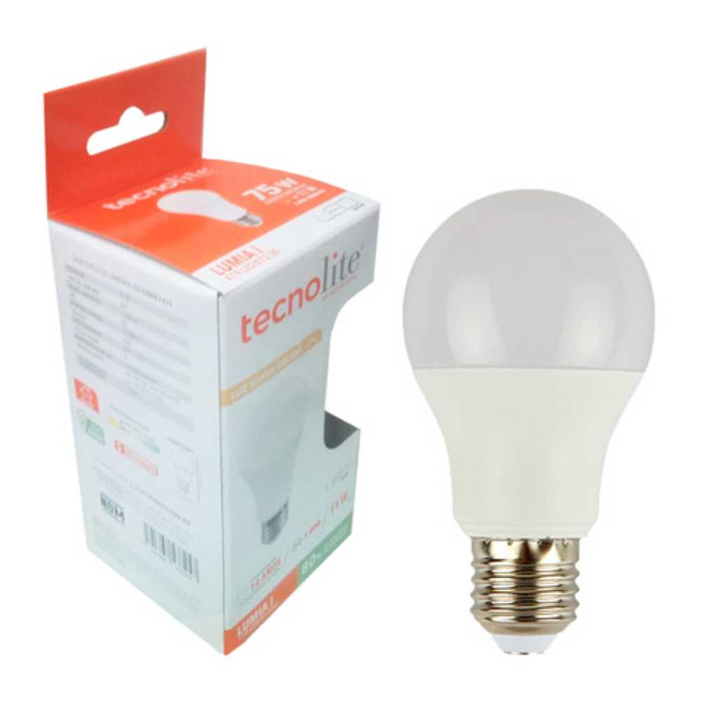 KIT DE 45 PIEZAS DE FOCO LED TECNOLITE 11W LUZ SUAVE CALIDA BASE E27