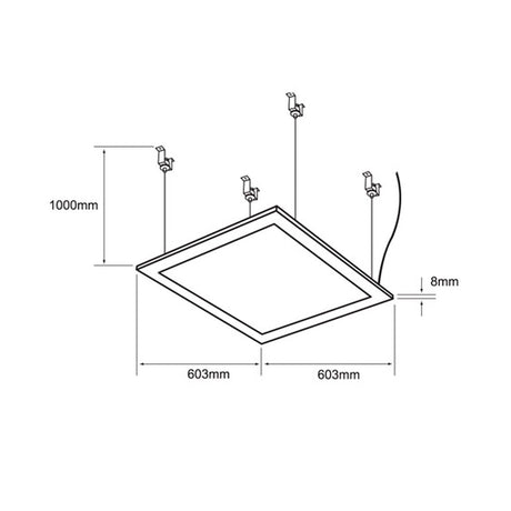 KIT DE 10 PIEZAS DE ACCESORIO DE SUSPENSION 60X60 MCA TECNOLITE