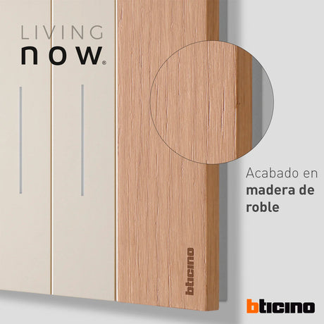 PLACA MADERA DE ROBLE 3 MOD. LIVING NOW