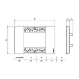 PLACA METALICA COLOR COBRE 3 MODULO MCA LIVING NOW