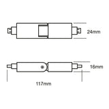 KIT DE 11 PIEZAS DE CONECTOR FLEXIBLE HORIZONTAL 90 NEGRO