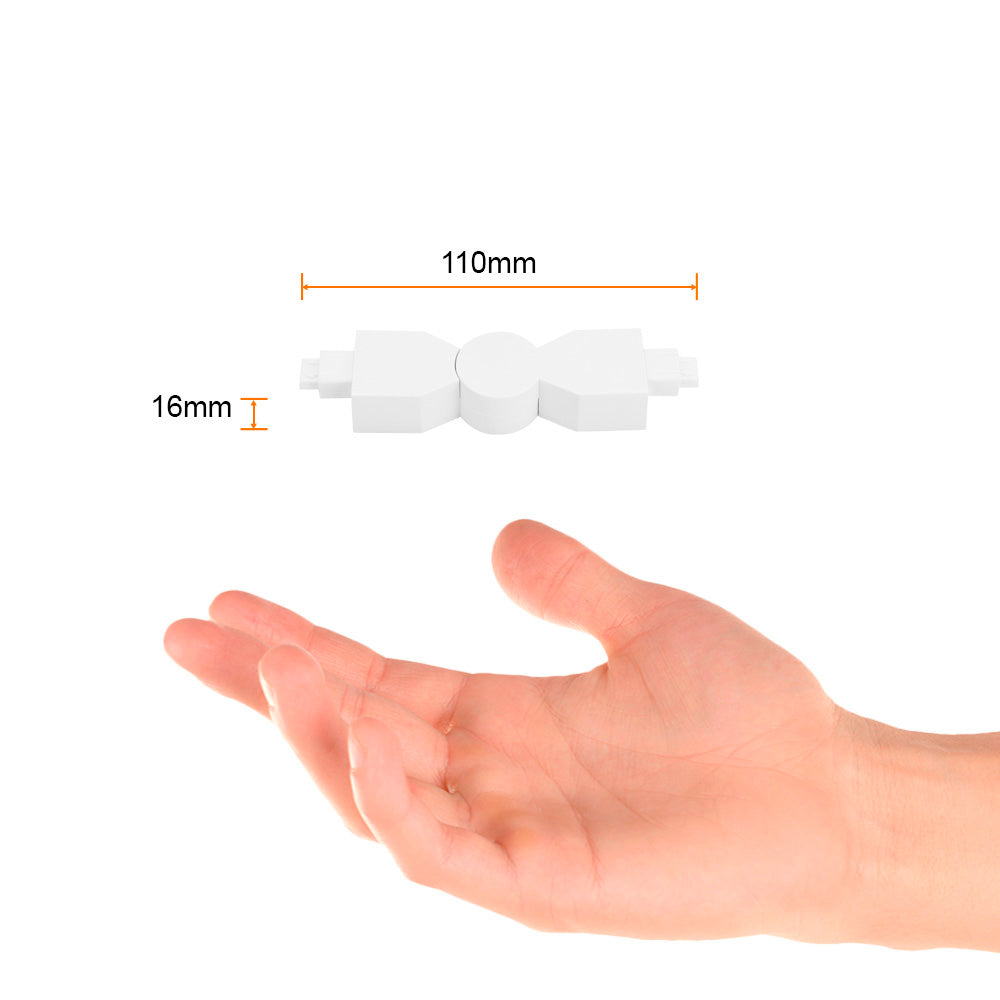 KIT DE 12 PIEZAS DE CONECTOR FLEXIBLE LATERAL 240 BLANCO ADLFCLEDCLB