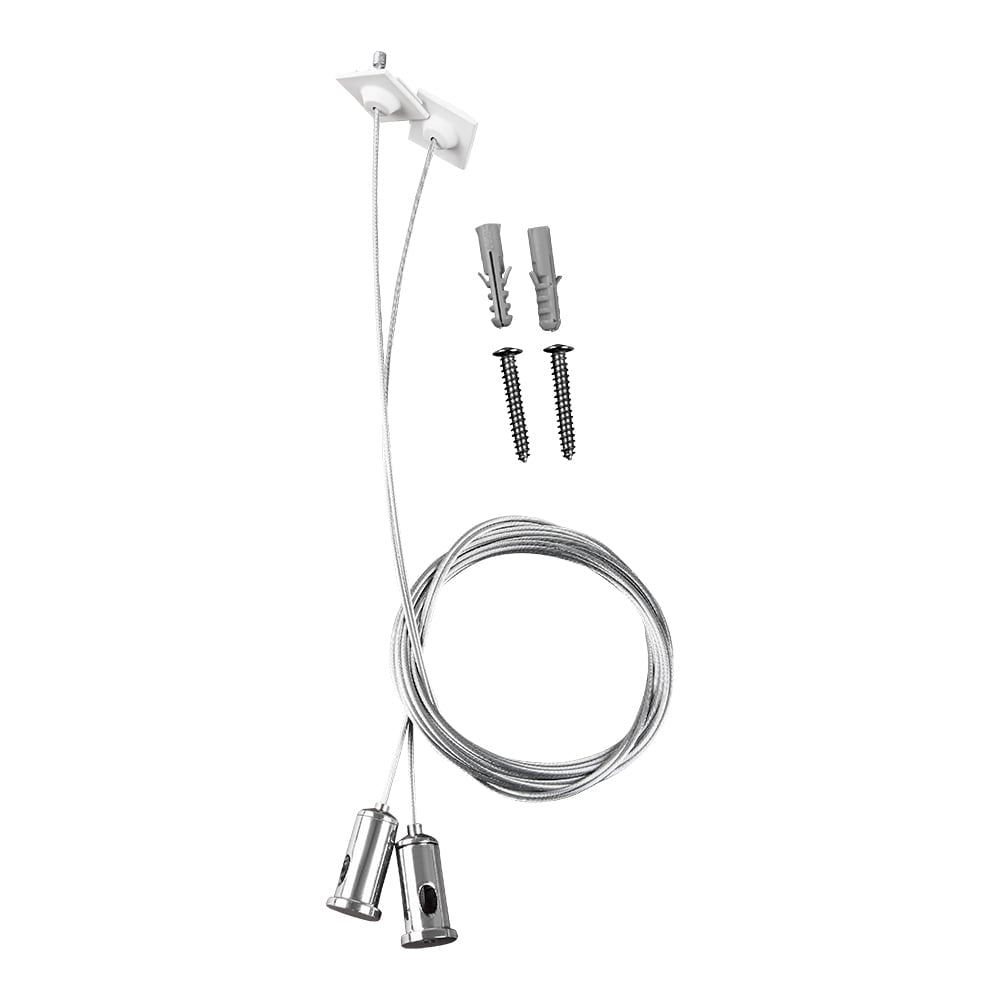 KIT DE 13 PIEZAS DE CABLE DE ACERO PARA SUSPENDER 1 M