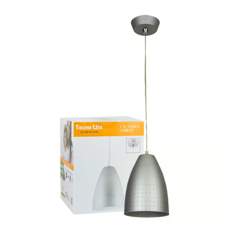 KIT DE 2 PIEZAS DE LÁMPARA DE INTERIOR PARA SUSPENDER LORETO TECNOLITE BASE E27