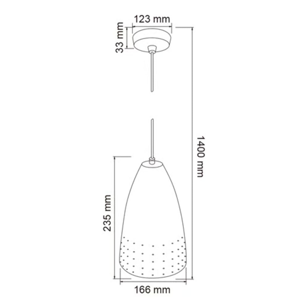 KIT DE 2 PIEZAS DE LÁMPARA DE INTERIOR PARA SUSPENDER LORETO TECNOLITE BASE E27