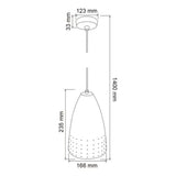 KIT DE 2 PIEZAS DE LÁMPARA DE INTERIOR PARA SUSPENDER LORETO TECNOLITE BASE E27