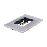 KIT DE 13 PLACAS DE 3 MODULOS COLOR PLATEADO LINEA ALPHA ESTEVEZ