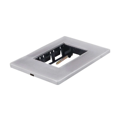 KIT DE 13 PLACAS DE 3 MODULOS COLOR PLATEADO LINEA ALPHA ESTEVEZ