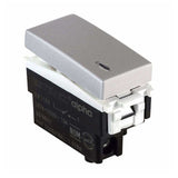 KIT DE 6 APAGADORES SENCILLOS CON PILOTO LED EN COLOR PLATA LINEA ALPHA ESTEVEZ