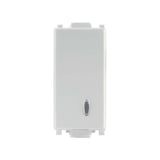 KIT DE 5 APAGADORES DE ESCALERA CON PILOTO LED EN COLOR PLATA LINEA ALPHA ESTEVEZ