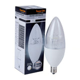 KIT DE 9 PIEZAS DE FOCO LED TECNOLITE TIPO VELA ATENUABLE 6W LUZ DE DIA BASE E12