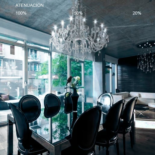 KIT DE 9 PIEZAS DE FOCO LED TECNOLITE TIPO VELA ATENUABLE 6W LUZ DE DIA BASE E12