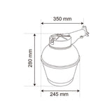 KIT DE 2 PIEZAS DE EXTERIOR MURO LED 50W6500KE27 TECNOLITE