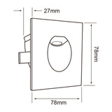 KIT DE 2 PIEZAS DE LÁMPARA DE INTERIOR EMPOTRABLE LED CYNARA TECNOLITE 3W LUZ SUAVE CÁLIDA BLANCO