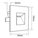 KIT DE 2 PIEZAS DE LÁMPARA DE INTERIOR EMPOTRABLE LED CYRANO TECNOLITE 3W LUZ SUAVE CÁLIDA BLANCO