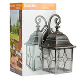 KIT DE 2 PIEZAS DE FAROL DE EXTERIOR POZNA TECNOLITE PARA SOBREPONER 20W BASE E27