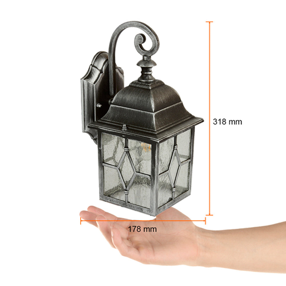 KIT DE 2 PIEZAS DE FAROL DE EXTERIOR POZNA TECNOLITE PARA SOBREPONER 20W BASE E27