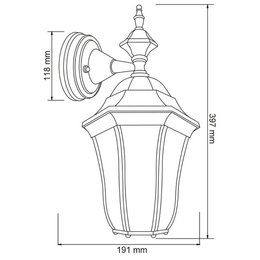 KIT DE 2 PIEZAS DE FAROL DE EXTERIOR SAN JUAN I TECNOLITE PARA SOBREPONER 26W BASE E27