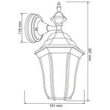 KIT DE 2 PIEZAS DE FAROL DE EXTERIOR SAN JUAN I TECNOLITE PARA SOBREPONER 26W BASE E27
