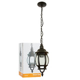 KIT DE 2 PIEZAS DE FAROL DE EXTERIOR PARA SOBREPONER SIENA II TECNOLITE 26W BASE E27 NEGRO