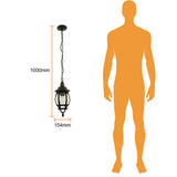 KIT DE 2 PIEZAS DE FAROL DE EXTERIOR PARA SOBREPONER SIENA II TECNOLITE 26W BASE E27 NEGRO