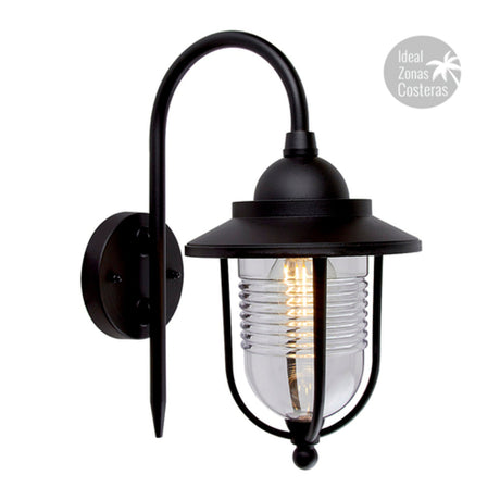 KIT DE 2 PIEZAS DE FAROL DE EXTERIOR BIXA TECNOLITE PARA SOBREPONER 20W BASE E27 NEGRO