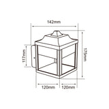 KIT DE 2 PIEZAS DE FAROL DE EXTERIOR LED OXALIS TECNOLITE PARED ARBOTANTE 9W LUZ SUAVE CALIDA IP44 LED INTEGRADO