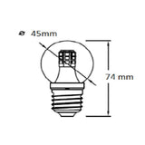 KIT DE 15 PIEZAS DE FOCO LED TECNOLITE TIPO GLOBO 4W LUZ SUAVE CALIDA BASE E27
