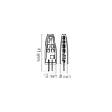 KIT DE 10 PIEZAS DE FOCO LED TECNOLITE TIPO AMPOLLETA 2W 12V LUZ SUAVE CALIDA BASE G4