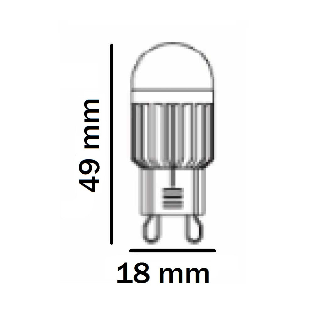 KIT DE 8 PIEZAS DE FOCO LED TECNOLITE TIPO AMPOLLETA ATENUABLE 3W LUZ SUAVE CÁLIDA BASE G9 *** OFRECER LED-G9/BC ***