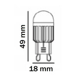 KIT DE 8 PIEZAS DE FOCO LED TECNOLITE TIPO AMPOLLETA ATENUABLE 3W LUZ SUAVE CÁLIDA BASE G9 *** OFRECER LED-G9/BC ***