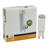 KIT DE 10 PIEZAS DE FOCO LED TECNOLITE TIPO AMPOLLETA 2.5W LUZ SUAVE CALIDA BASE G9