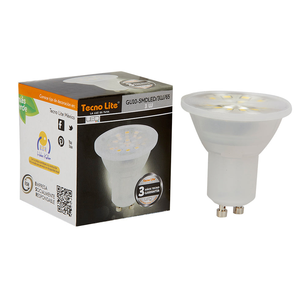 KIT DE 34 PIEZAS DE LAMP. LED 3W/127V. GU10 6500K LUZ DE DIA *** OFRECER GU10-LED/5.5W/65 ***