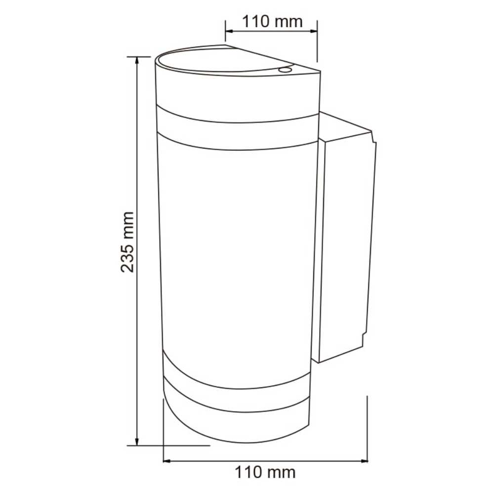 KIT DE 2 PIEZAS DE LAMPARA DE EXTERIOR TOLEDO TECNOLITE PARA SOBREPONER BASE GU10 ANTRACITA