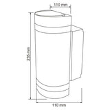 KIT DE 2 PIEZAS DE LAMPARA DE EXTERIOR TOLEDO TECNOLITE PARA SOBREPONER BASE GU10 ANTRACITA