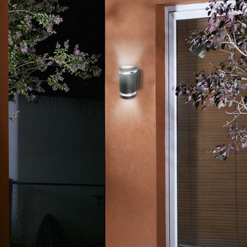 KIT DE 2 PIEZAS DE LAMPARA DE EXTERIOR TOLEDO TECNOLITE PARA SOBREPONER BASE GU10 ANTRACITA