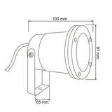KIT DE 4 PIEZAS DE REFLECTOR LED DENIA TECNOLITE SUMERGIBLE DE BAJA PROFUNDIDAD 50W LUZ SUAVE CÁLIDA BASE GX5.3 VERDE