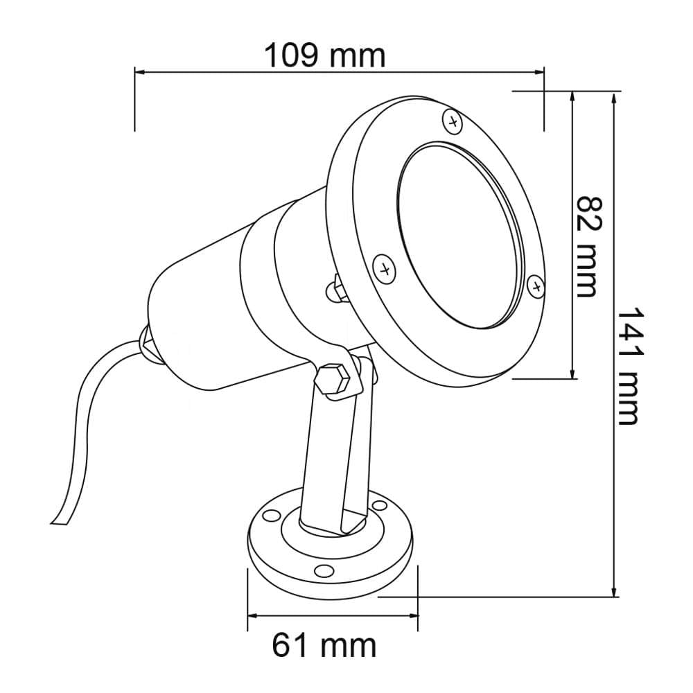 KIT DE 3 PIEZAS DE LÁMPARA DE EXTERIOR LED ESCALONA TECNOLITE SUMERGIBLE DE BAJA PROFUNDIDAD 50W LUZ SUAVE CÁLIDA BASE GX5.3
