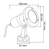 KIT DE 3 PIEZAS DE LÁMPARA DE EXTERIOR LED ESCALONA TECNOLITE SUMERGIBLE DE BAJA PROFUNDIDAD 50W LUZ SUAVE CÁLIDA BASE GX5.3