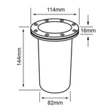 KIT DE 2 PIEZAS DE LÁMPARA DE EXTERIOR LED CONSTANZA I TECNOLITE DE PISO EMPOTRABLE 50W IP65 BASE E27 NO INCLUYE FOCO