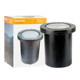 KIT DE 2 PIEZAS DE LAMPARA DE EXTERIOR LED CUENCA I TECNOLITE DE PISO EMPOTRABLE 90W IP65 BASE E27 NO INCLUYE FOCO