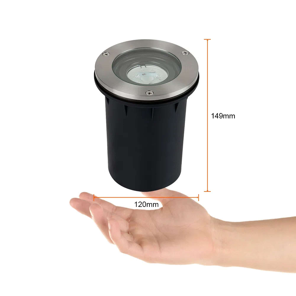 KIT DE 2 PIEZAS DE LAMPARA DE EXTERIOR LED DAROCA I TECNOLITE DE PISO EMPOTRABLE 50W IP65 BASE GX5.3 NO INCLUYE FOCO
