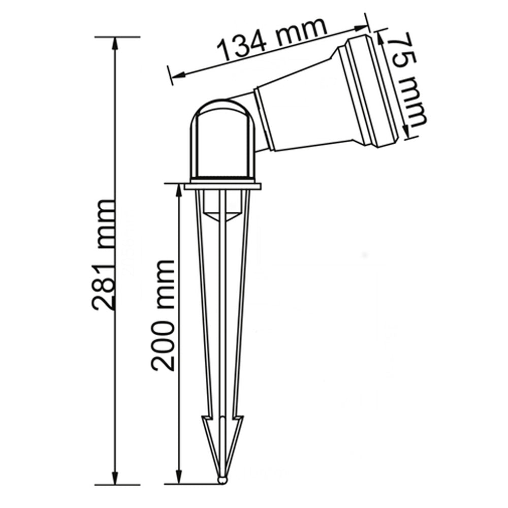 KIT DE 5 PIEZAS DE LÁMPARA DE EXTERIOR BILBAO TECNOLITE ESTACA BASE GX5.3 IP44 NO INCLUYE FOCO