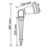 KIT DE 5 PIEZAS DE LÁMPARA DE EXTERIOR BILBAO TECNOLITE ESTACA BASE GX5.3 IP44 NO INCLUYE FOCO