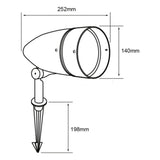 KIT DE 2 PIEZAS DE LAMPARA DE EXTERIOR BACO I TECNOLITE ESTACA BASE E27 IP44 NO INCLUYE FOCO
