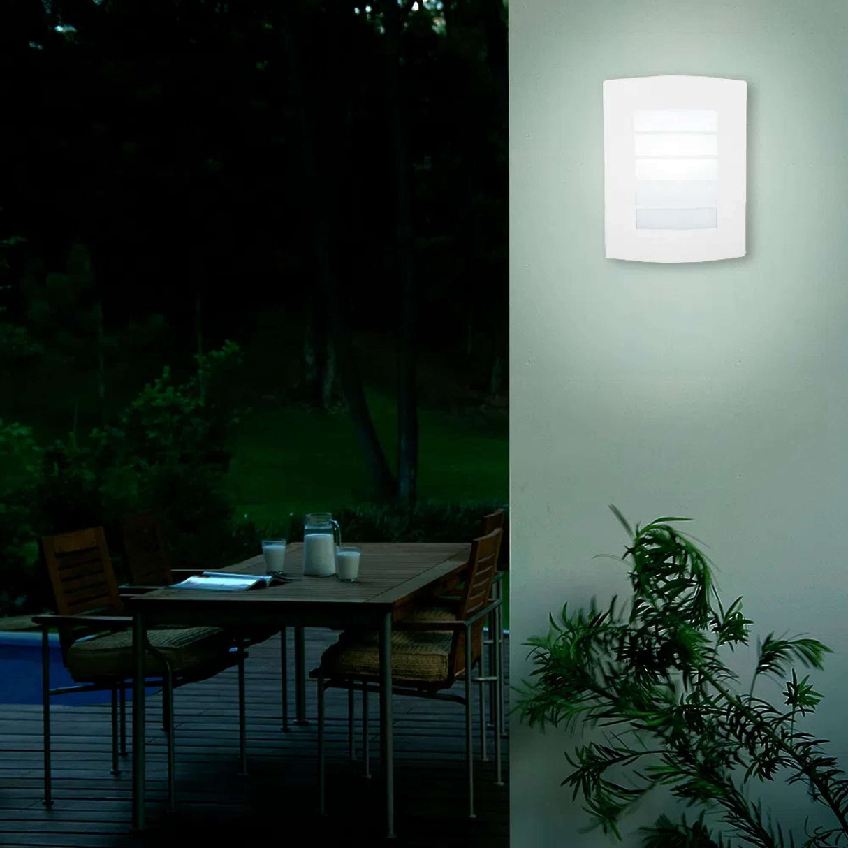 KIT DE 2 PIEZAS DE LÁMPARA DE EXTERIOR TURIN TECNOLITE PARA SOBREPONER BASE E27 BLANCO