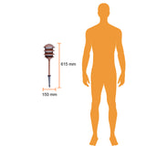 KIT DE 2 PIEZAS DE MINI POSTE ANTEQUERA TECNOLITE DE EXTERIOR PARA SOBREPONER IP44 BASE E27 CAFÉ