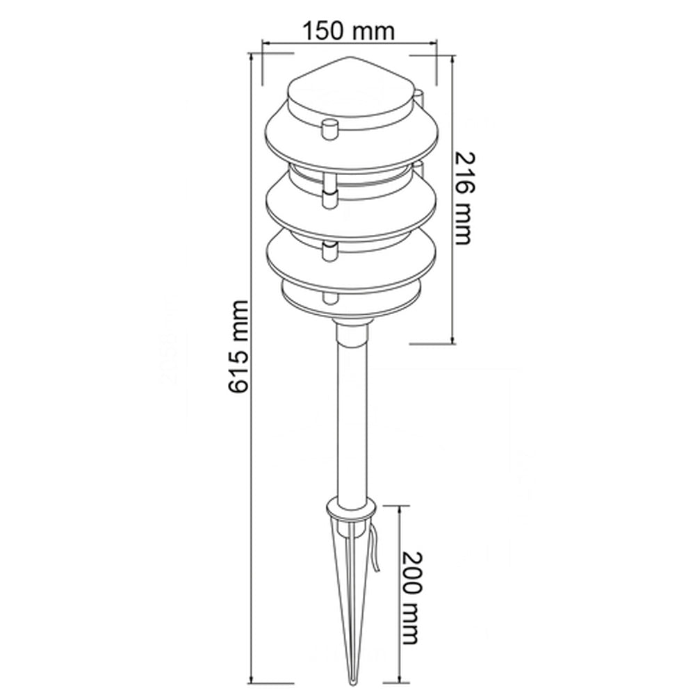 KIT DE 2 PIEZAS DE MINI POSTE ANTEQUERA TECNOLITE DE EXTERIOR PARA SOBREPONER IP44 BASE E27 CAFÉ