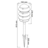 KIT DE 2 PIEZAS DE MINI POSTE ANTEQUERA TECNOLITE DE EXTERIOR PARA SOBREPONER IP44 BASE E27 CAFÉ